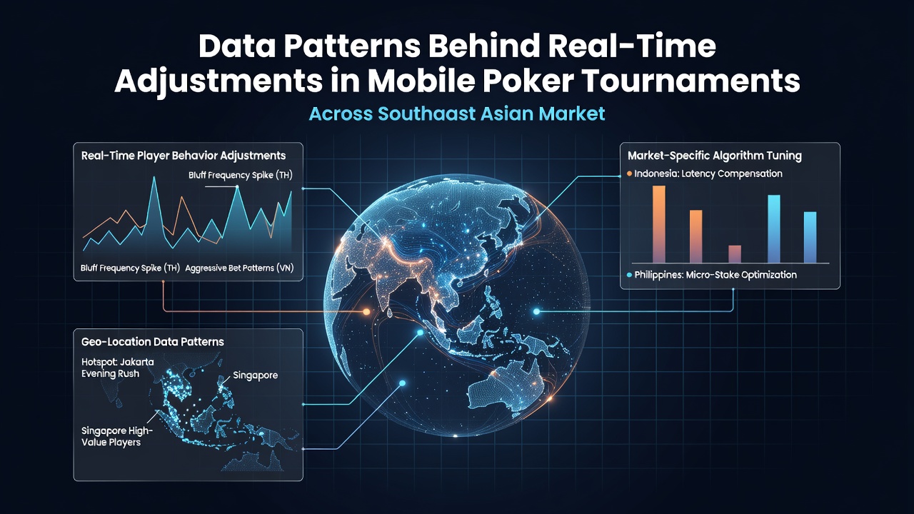 Chart illustrating network latency impacts and tournament adjustments across Southeast Asian markets